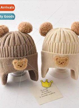 2023 Children knted hat newborn thickened hat warm baby feta