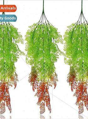 Artificial Ferns Hanging Plants Plastic Fake Vines Ivy Green