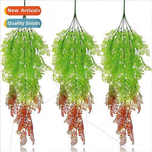 Artificial Ferns Hanging Plants Plastic Fake Vines Ivy Green