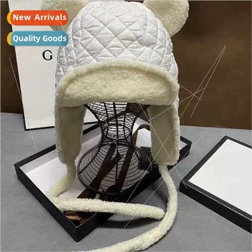 High- cute bear thunderbolt hat autumn winter  windproear pr