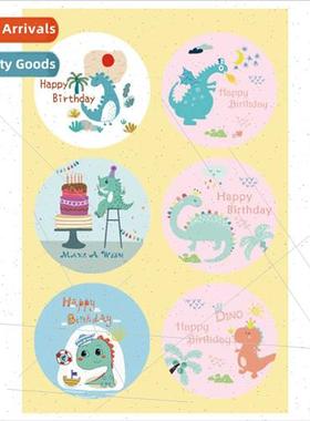 Happy Birthday Dinosaur Stickers Happy birthday sealing stic