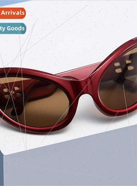 38121 Large Frame Cat Eyeglasses Framed Sunglasses 2022 New