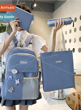Student schoolbag shoulder bag capacy nd four sets bags juni