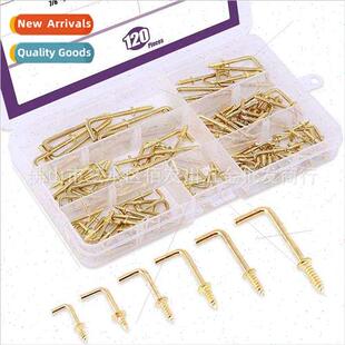 120pcs box copper-plated 7 hooks self-tapping screws right-a