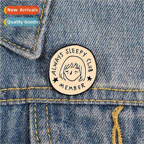 Brooch High-grade pin always sleepy club club cartoon brooch