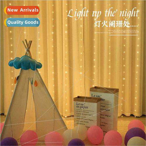Room running copper wire curtain lights holiday decoration l