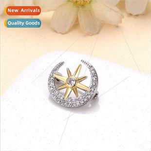 small neck glare star anti fixed brooch Korea moon dress