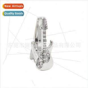 Metal Violin Tie Clip Music Europe Guar Diamondized