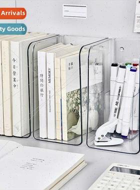 Invisible transparent bookcase acrylic desk fixed book brack