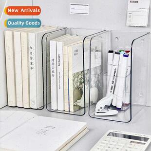 Invisible transparent bookcase acrylic desk fixed book brack