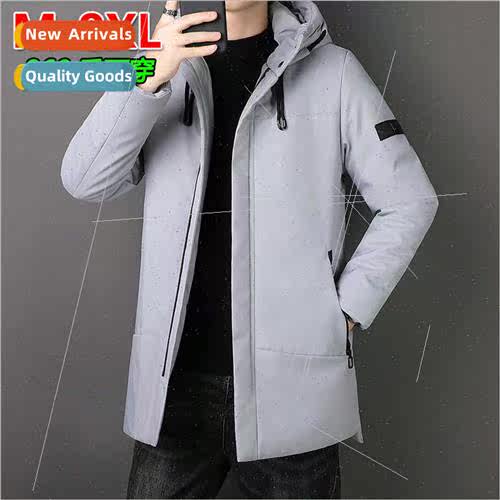 Feather cotton jacket in long men large size winter cotton c