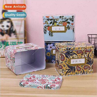 Organizer desktop storage tinplate box gift packaging sticky