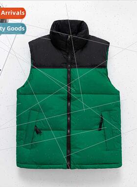 Printed LOGO winter color blocking cotton vest vest men loos