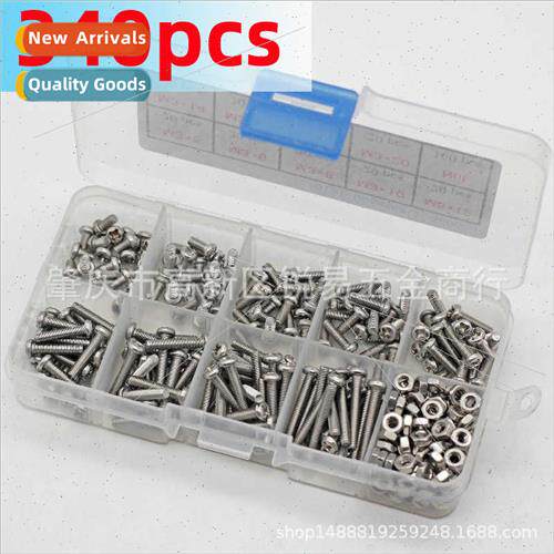 340pcs boxed M3 size 304 Stainless pan head round head Phill