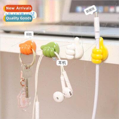 Thumb hook cable organizer desktop data cable storage chargi
