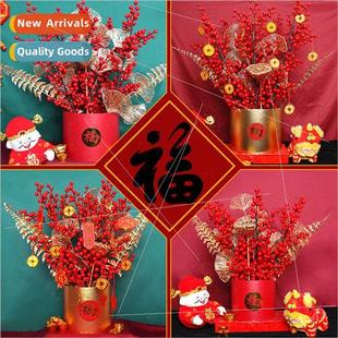 Hugging Chinese Bucket Year Decor New