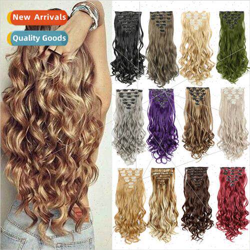 Wig extensions Europe 7 pieces 16 cards set chemical fiber l