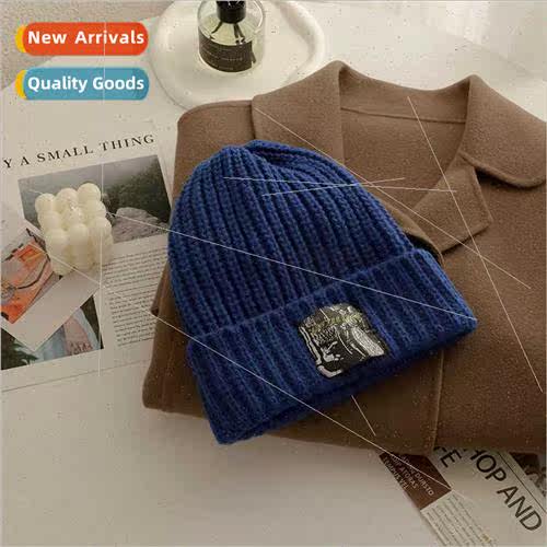 Big head circumference show face small patch woolen cap chil