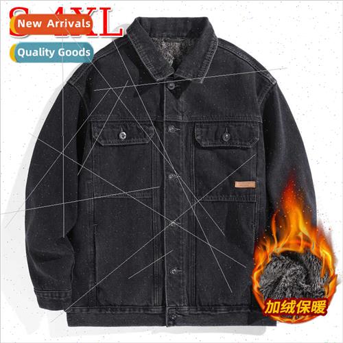 Padded thickened denim jacket men fall winter nd ins loose w