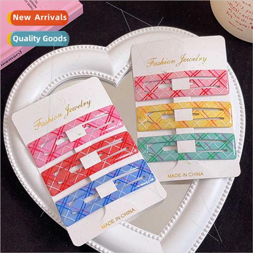 Candy Color BB Clip Sweet Cute Hair Clip Square Hair Clip Sm