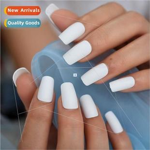 Matt Tip Matte Nail Color Solid Whe Nails Fake Long Medium
