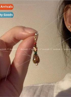 Sunset Twilight che amber beaded earrings sense fashion swee