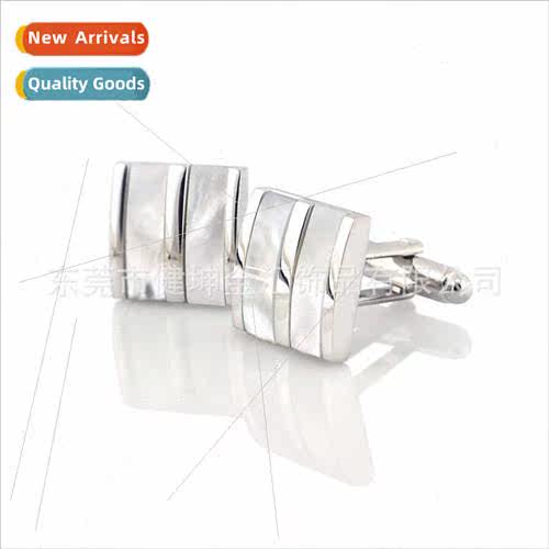 Business mple Bar Shell Men Cufflinks Striped Color Shell Cu