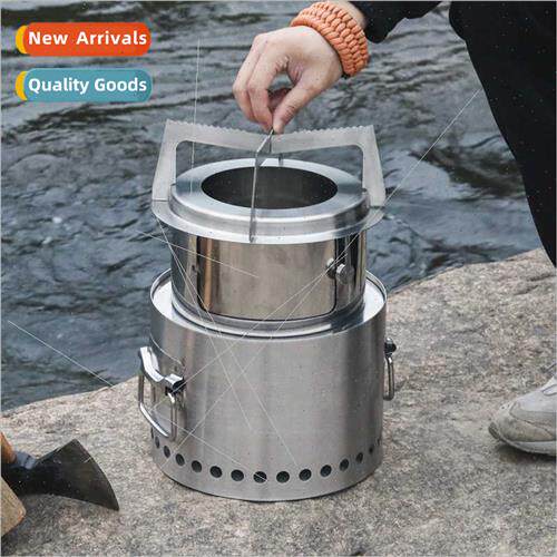Outdoor portable barbecue grill round firewood stove multifu