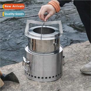Outdoor portable barbecue grill round firewood stove multifu