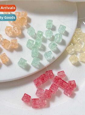 6*6mm popping square crystal beads semi-finished handmade DI