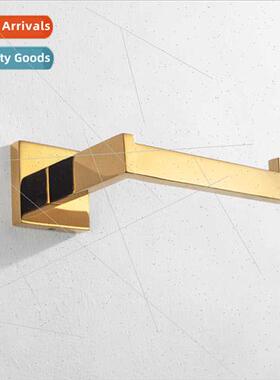 Bright gold stainless steel towel rack set bathroom paper to