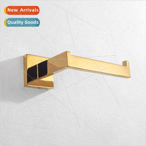 Bright gold stainless steel towel rack set bathroom paper to
