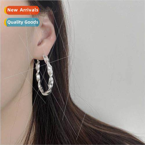 Wave Sparkling Full Star Earrings Korea Large Circle Wave Ea