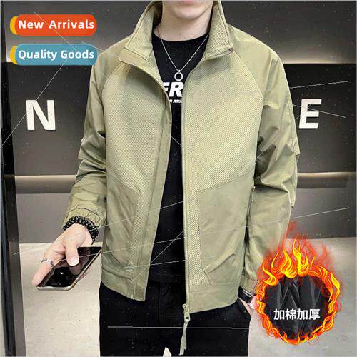 Jacket men 2023 new baseball su thickened paragraph casual b