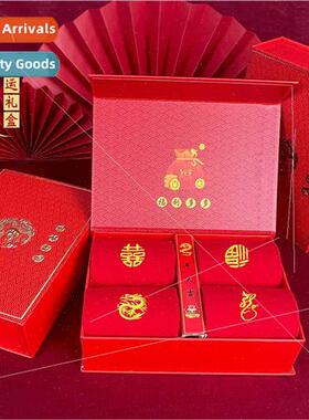 Fortune red socks female mid-calf socks spring autumn cotton