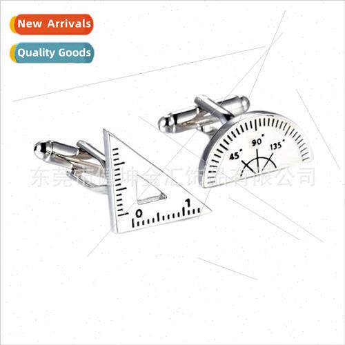 mple Triangle Ruler Protractor Cufflinks Black Enamel Men Cu