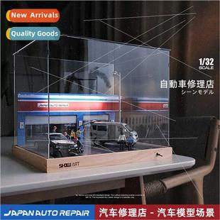 Parking Lot Model Auto Scene Shop Garage Wood Repair