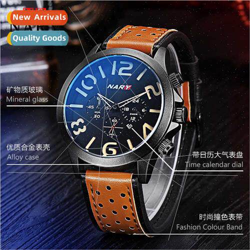 New watches men atmospheric dial fake three eyes waterproof