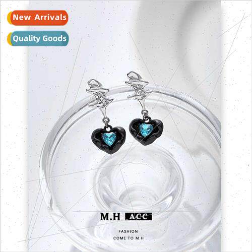 Love earrings female exquise Korea fashion 925 silver pin ea