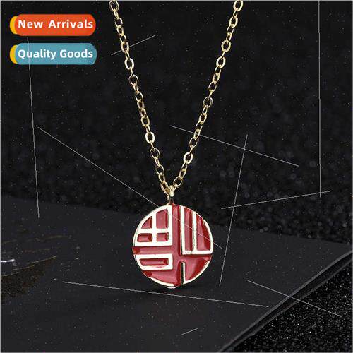 S925 silver oil drop crafted tune necklace joyful blessing c