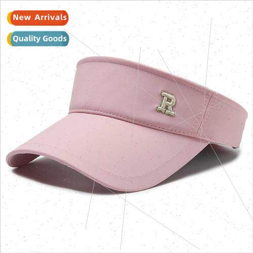 R letter hollow top sun hat children spring summer outing ha