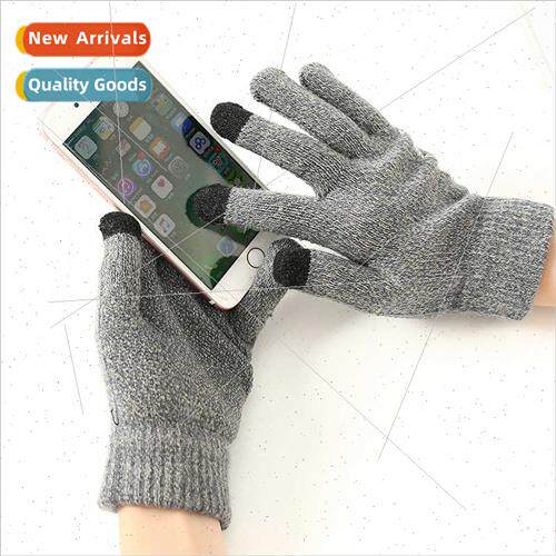Knted touch screen wring gloves men women couple autumn wint