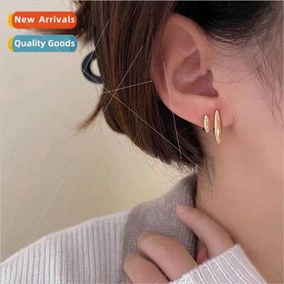Water drop metal earrings female ins niche earrings fall win