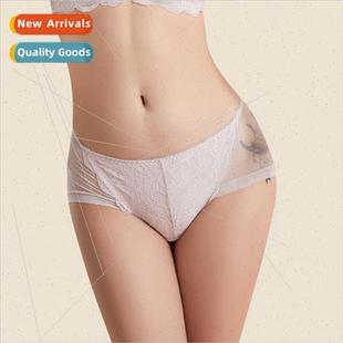 Mid-waist silk panties female light breathable mulberry silk