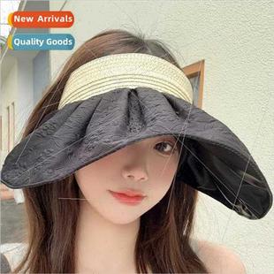 hat large adjustable beach sunscre rope shell Summer brim