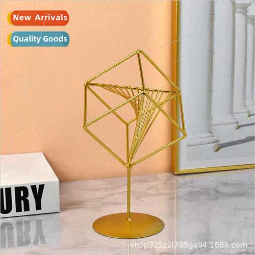 Scandinavian geometric cube home metal ornaments living room