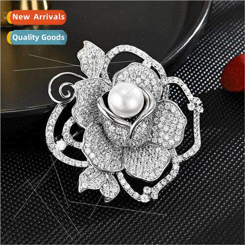lver language flower brooch high-grade female exquise hollow