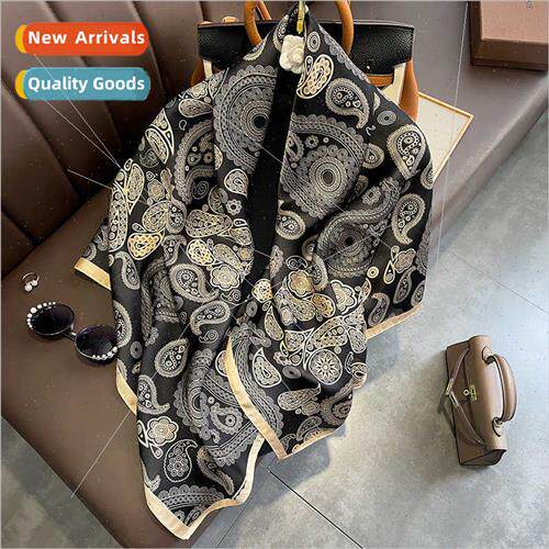 Classic retro fashion black cashew flowers full printing   s
