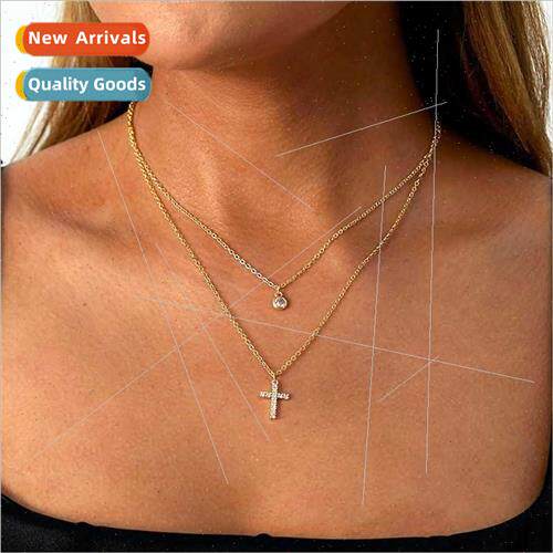 Fashion pendant collarbone chain necklace female double laye