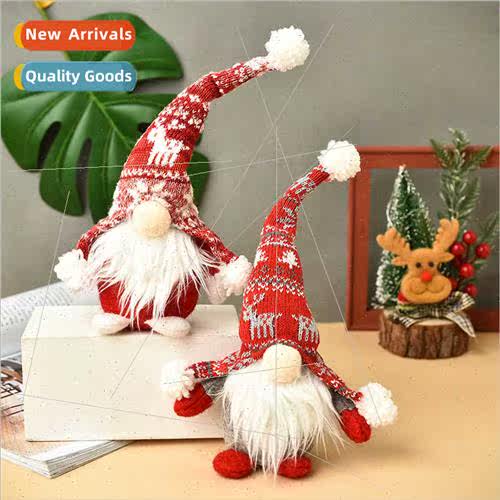 Santa Claus doll desktop ornaments faceless doll standing po